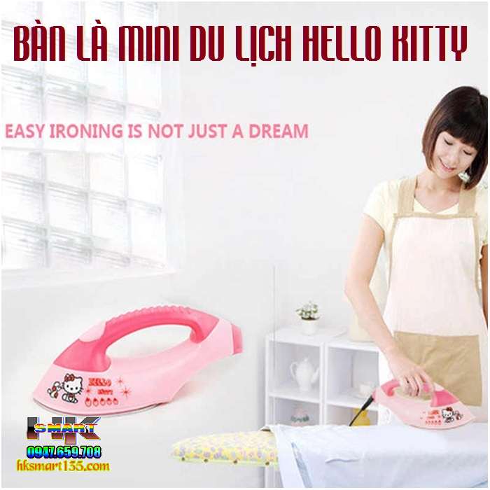 Bàn là mini du lịch Hello kitty