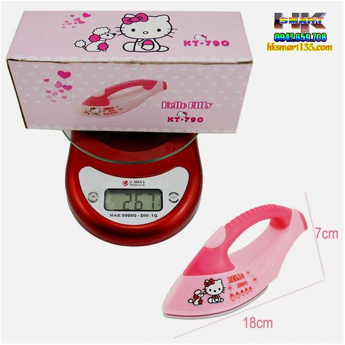 Bàn là mini du lịch Hello kitty