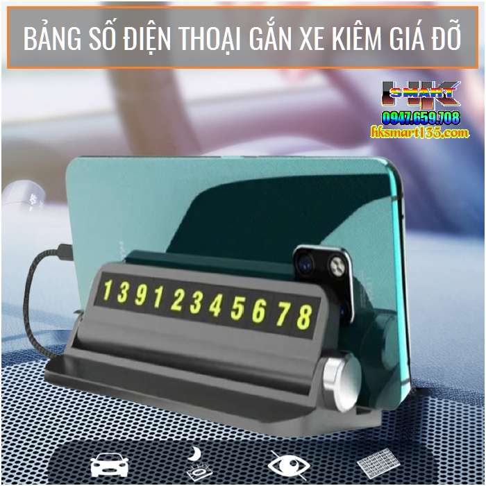 Bảng số điện thoại trên xe ô tô 4 in 1