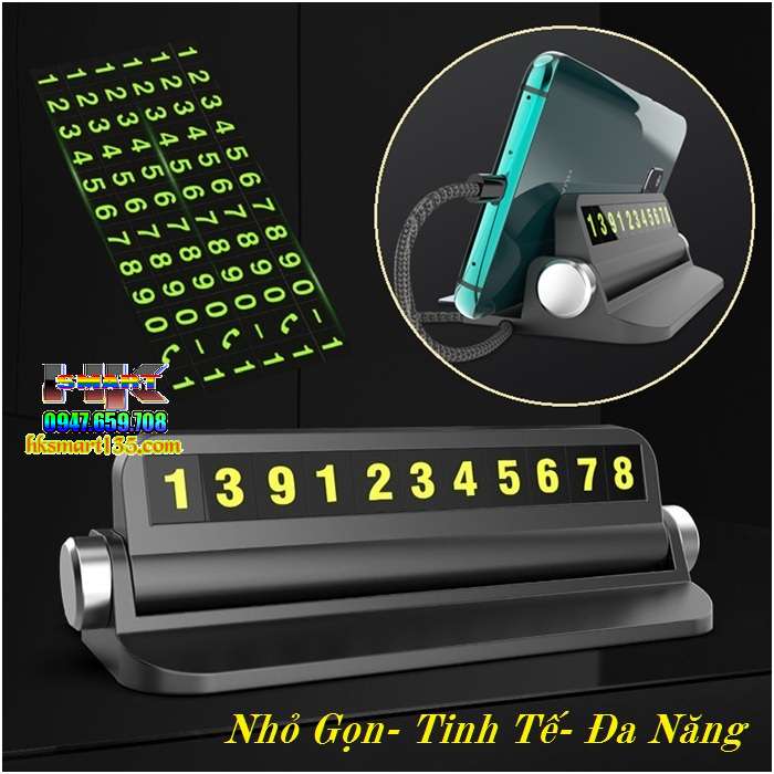 Bảng số điện thoại trên xe ô tô 4 in 1