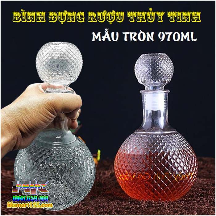 Bình thủy tinh đựng rượu