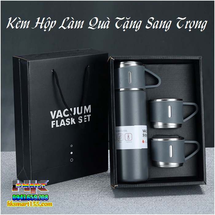 Bình giữ nhiệt 500ml tặng kèm 2 cốc