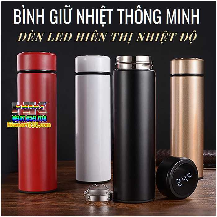 Bình giữ nhiệt thông minh nắp hiển thị nhiệt độ