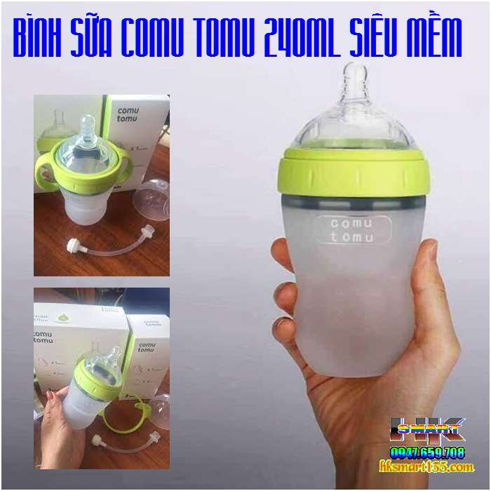 Bình sữa Comu tomu 240ml siêu mềm