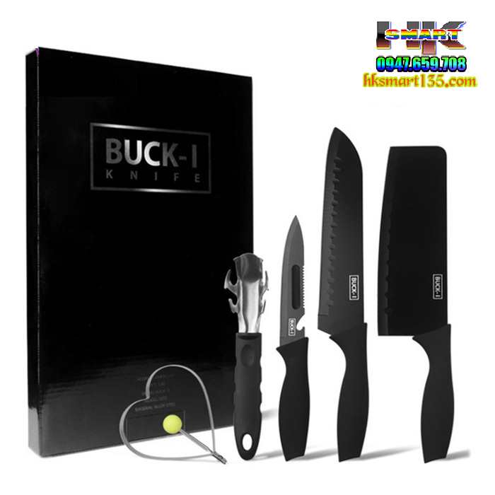 Bộ dao nhà bếp 5 món Buck Black