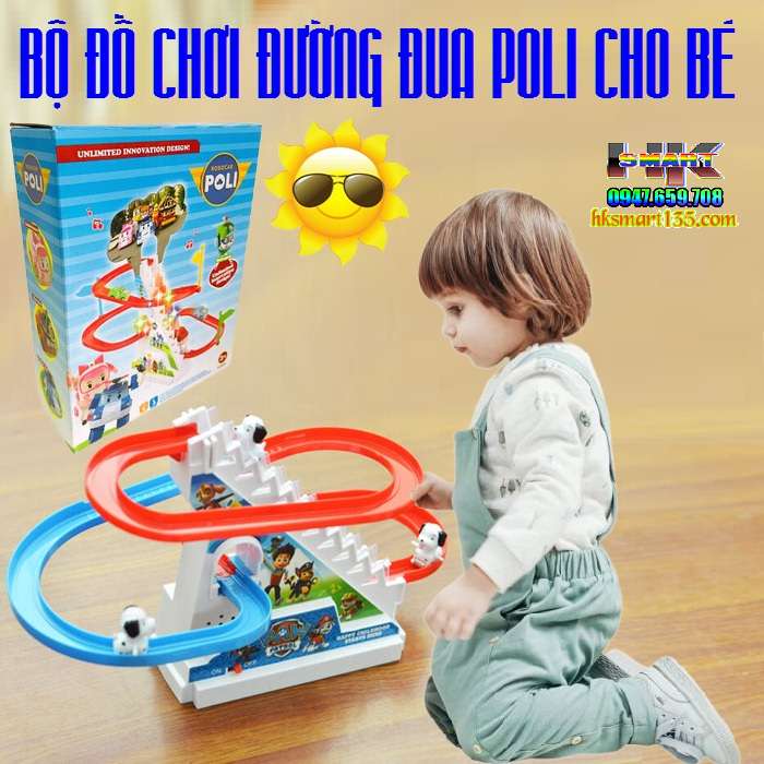 Bộ đồ chơi đường đua Poli cho bé