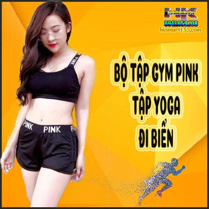 Bộ tập gym pink siêu hot