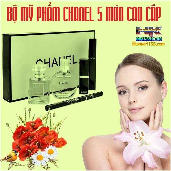 Bộ mỹ phẩm Chanel 5 món cao cấp