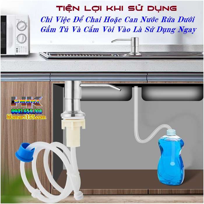 Bộ vòi bơm xịt nước rửa chén gắn bồn