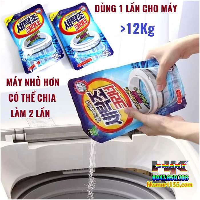 Bột vệ sinh lồng máy giặt Hàn Quốc