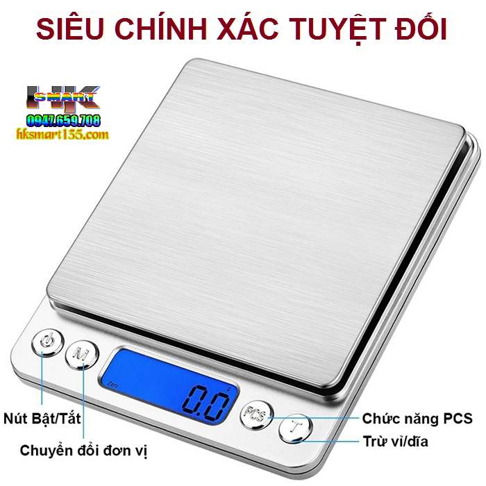 Cân tiểu ly điện tử 500g/0.01g Platfrom