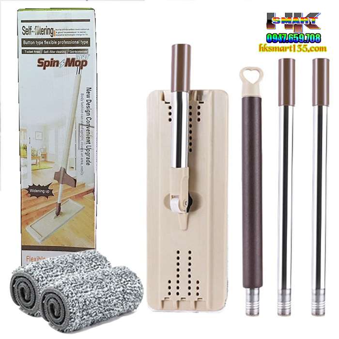 Cây lau nhà tự vắt thông minh xoay 360 độ