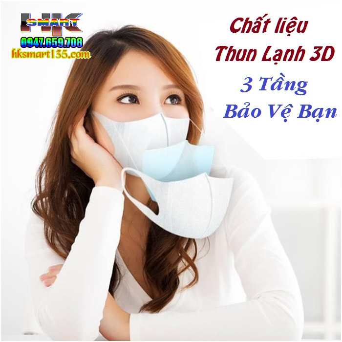 Khẩu Trang Form 3D Chất Vải Thun Lạnh