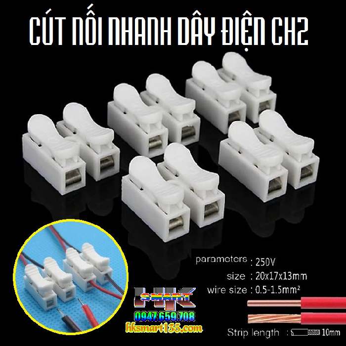 Cút nối nhanh dây điện ch2