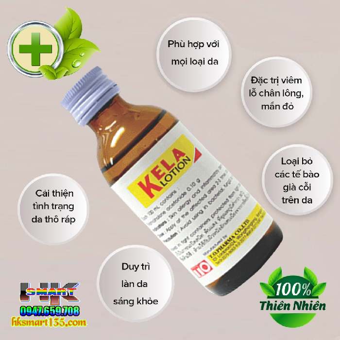 Dưỡng thể đặc trị viêm lỗ chân lông Kela Lotion