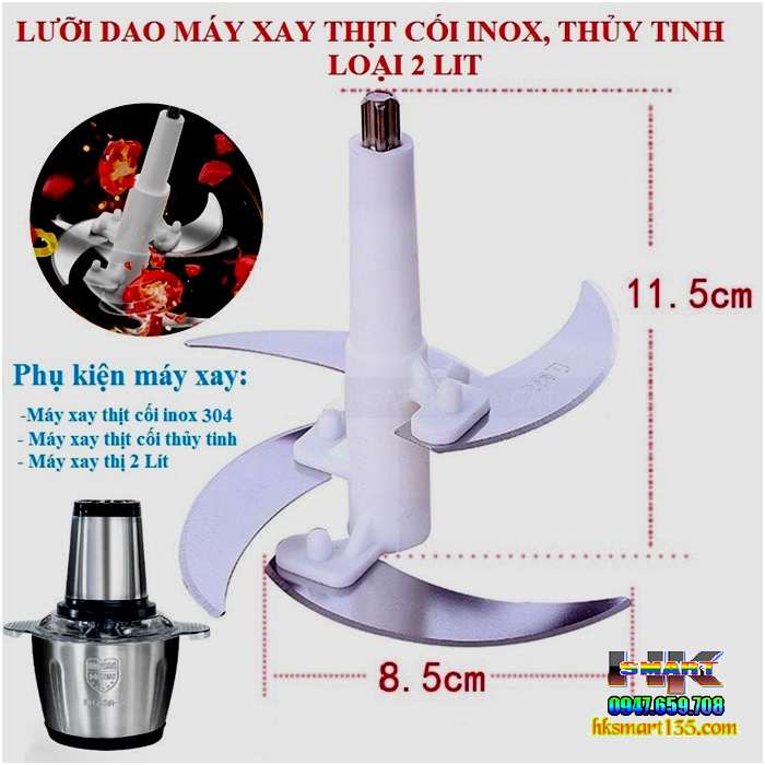 Lưỡi dao Máy xay thịt cối inox KITCHEN EXPERT 2L