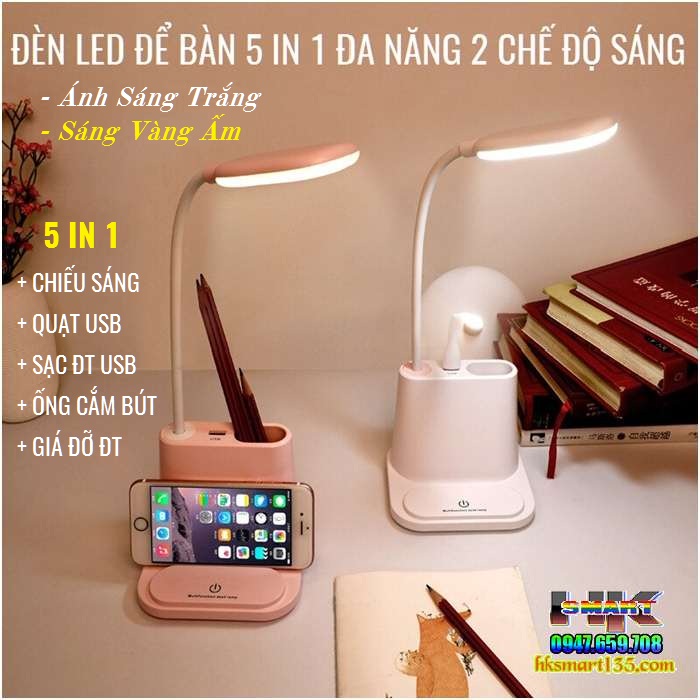 Đèn bàn LED đa năng 5 in 1