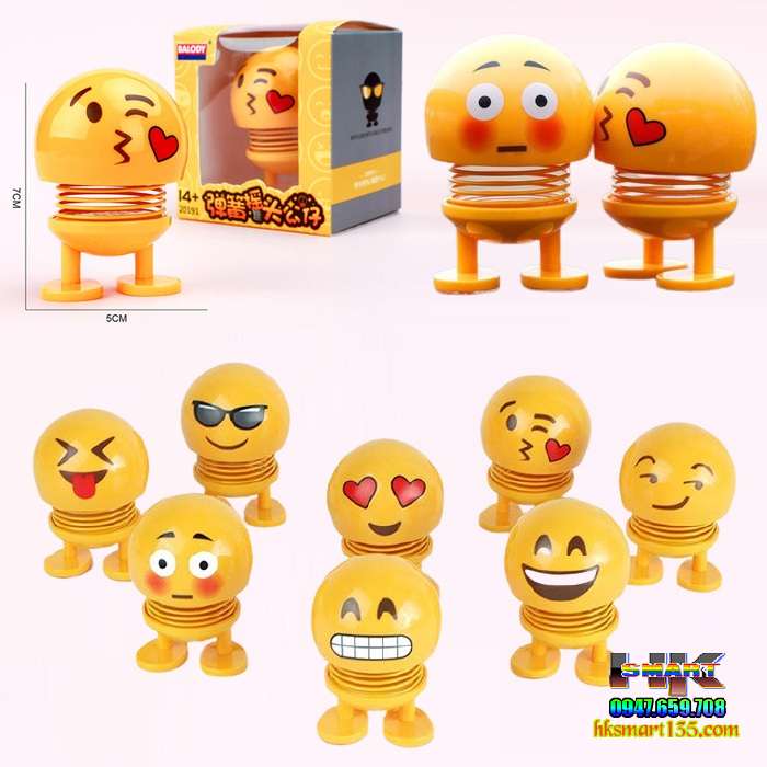 Đồ chơi thú nhún Emoji lò xo