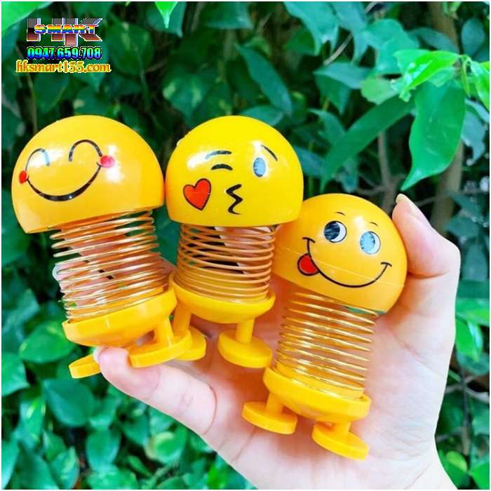 Đồ chơi thú nhún Emoji lò xo