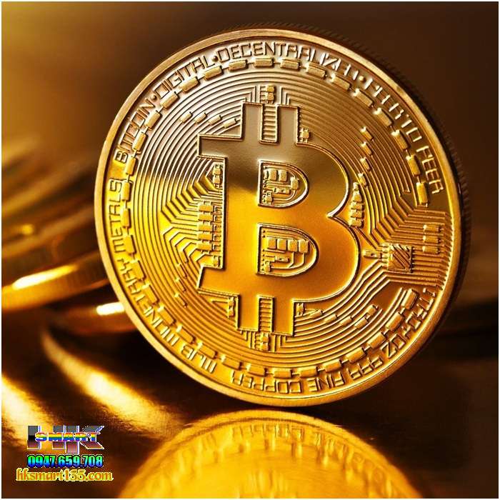 Đồng Xu Bitcoin mạ vàng