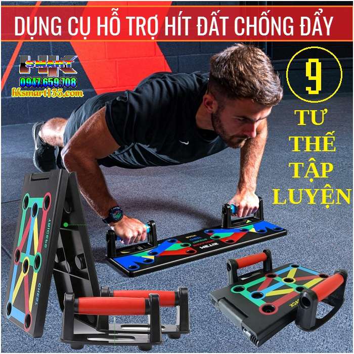 Bộ Dụng Cụ Hít Đất Chống Đẩy 9 Trong 1