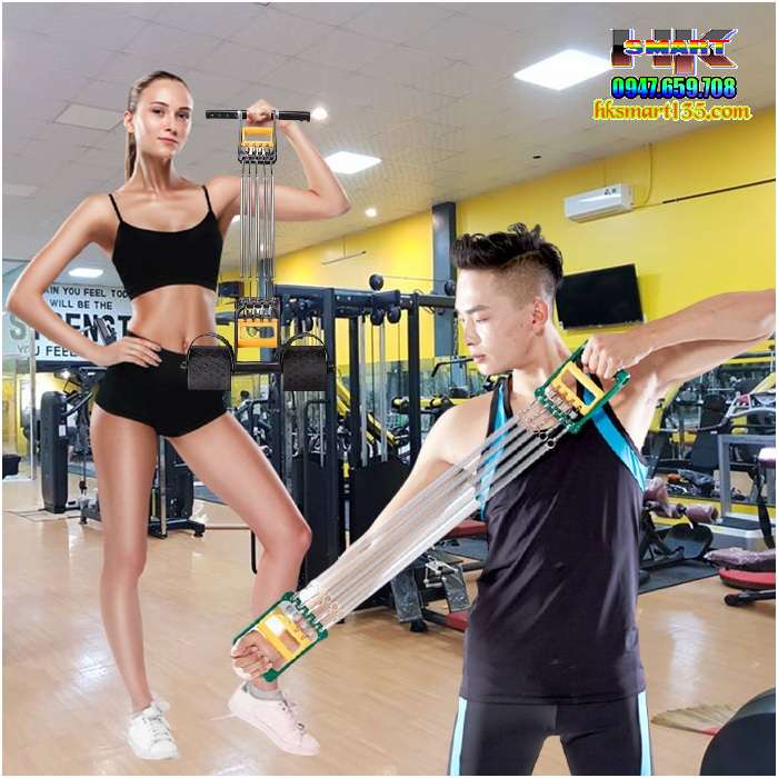 Dụng cụ tập Gym- tập cơ tay lò xo Inox 5 sợi