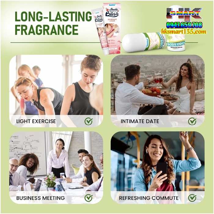 Dưỡng Thể Lăn Khử Mùi Cơ Thể Sumifun Body Odour Remover Roll-on 60ml- Đánh Bay Giảm Tiết Mùi Hôi Nách, Hôi Chân, se Khô Hết Thâm Cho Nam Nữ