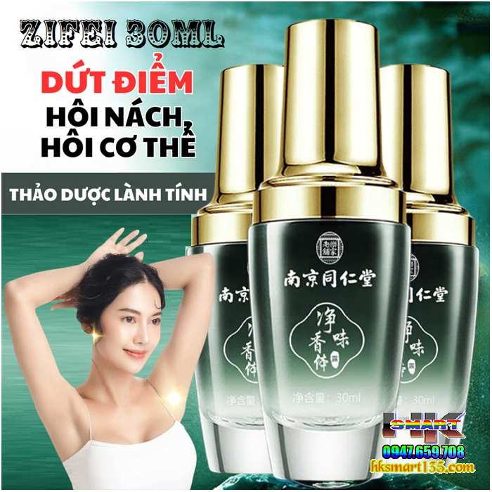 Dưỡng Thể Xịt Khử Mùi Cơ Thể Zifei Nam Kinh Đông Y Trung Hoa 30ml- Hỗ Trợ Giảm Tiết Mùi Hôi Nách, Hôi Chân,se Khô Hết Thâm Cho Nam Nữ