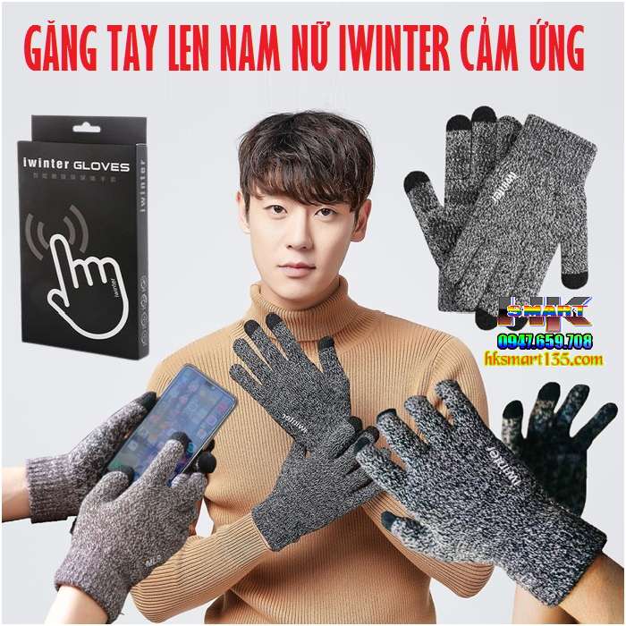 Găng Tay Len Nam Nữ Cảm Ứng Iwinter-AL