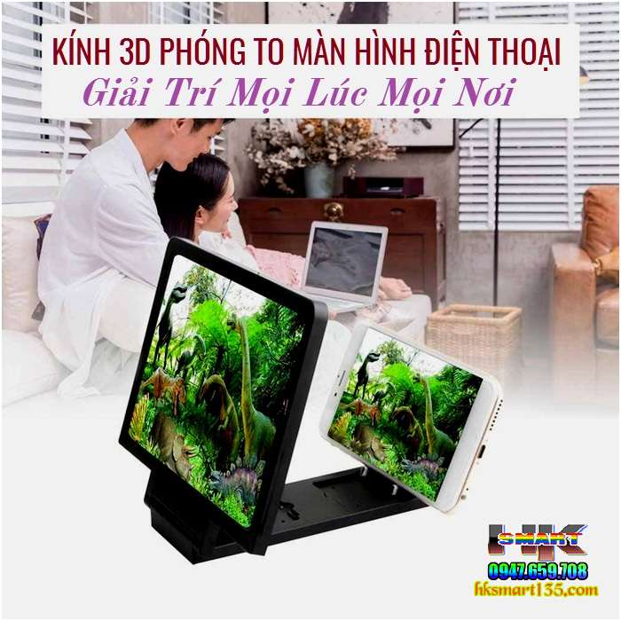 Kính Phóng To Điện Thoại Kiêm Giá Đỡ