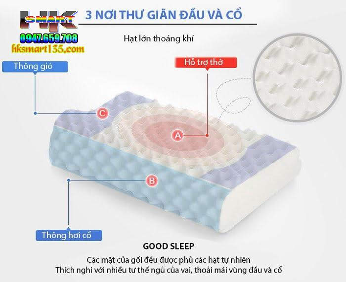 Gối massage cao su non Cao Cấp Thái Lan