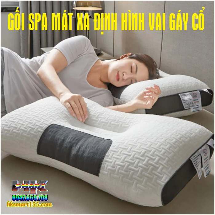 GỐI SPA MÁT XA ĐỊNH HÌNH VAI GÁY CỔ