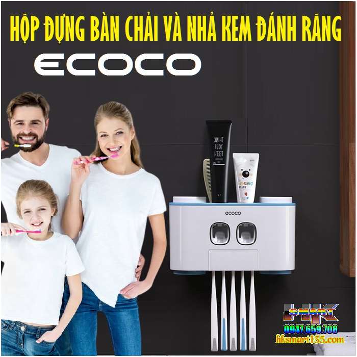 Hộp Đựng Bàn Chải Và Nhả Kem đánh răng tự động Ecoco