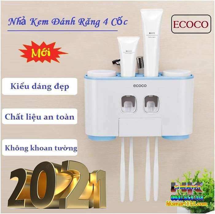 Hộp Đựng Bàn Chải Và Nhả Kem đánh răng tự động Ecoco