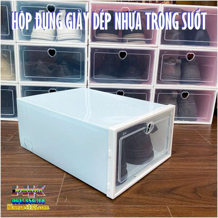 Hộp đựng giầy dép nhựa trong suốt 