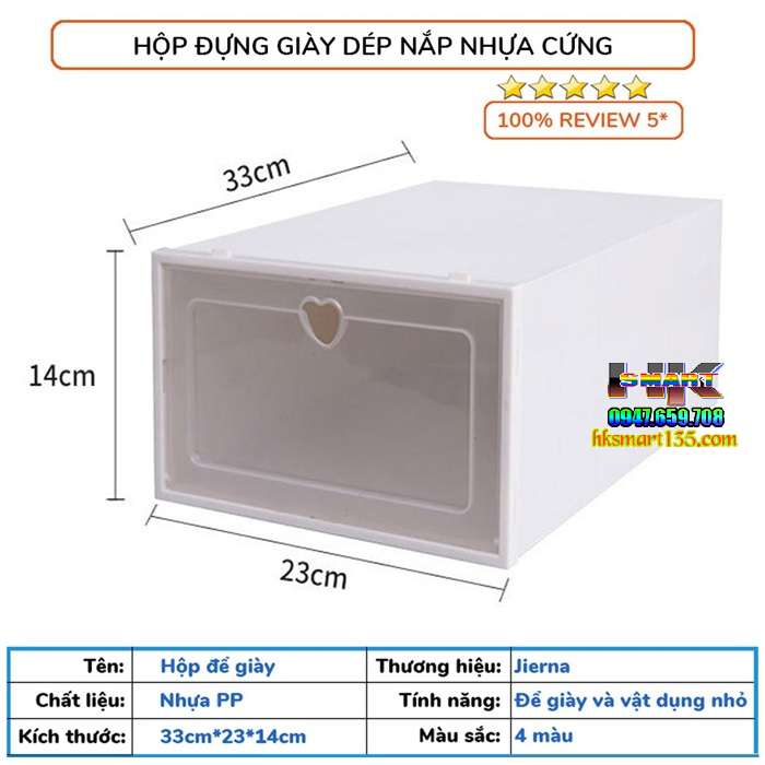 Hộp đựng giầy dép nhựa trong suốt 