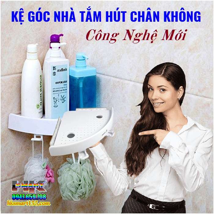 Kệ góc đa năng hút chân không công