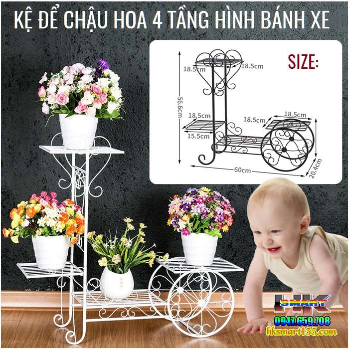 Kệ sắt để cây cảnh chậu hoa