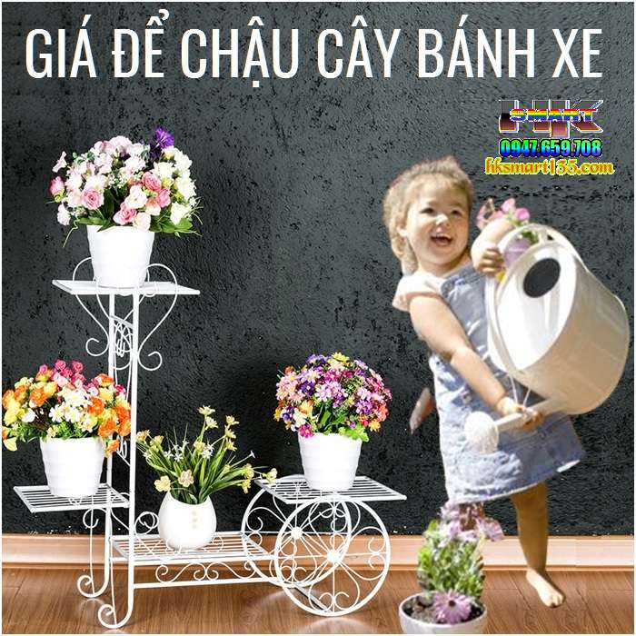 Kệ sắt để cây cảnh chậu hoa