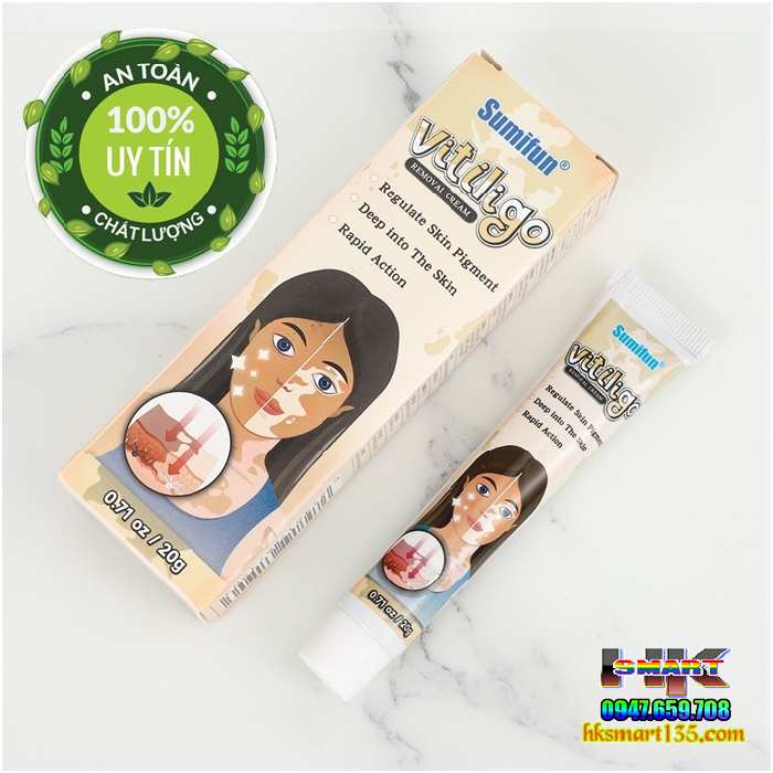 Kem bôi bạch biến lang ben Vitiligo - 20gr làm mờ bạch biến đốm trắng