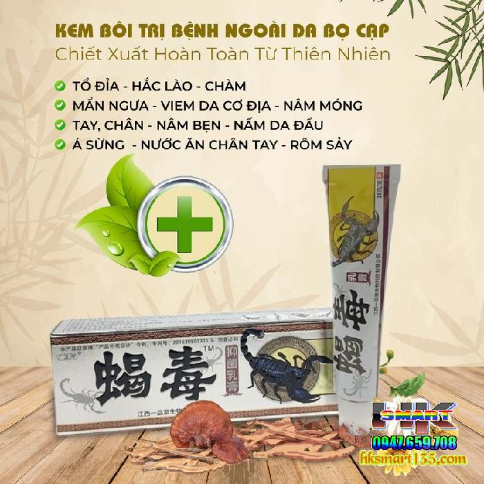 Kem Bôi Da Liễu Bọ Cạp Đông Y Thảo Dược Nội Địa Trung