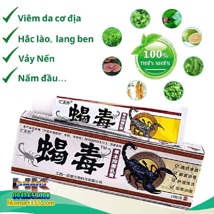 Kem Bôi Da Liễu Bọ Cạp Đông Y Thảo Dược Nội Địa Trung