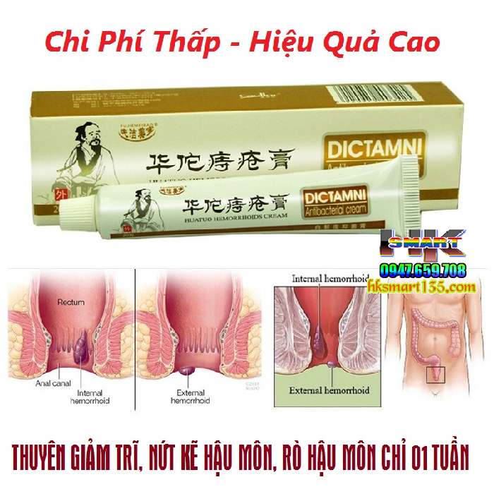 Kem bôi trĩ nứt kẽ Hậu Môn Dictamni Antibacterial Cream