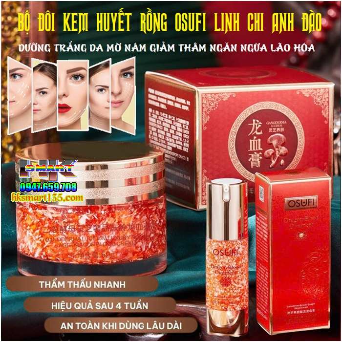 Kem Huyết Rồng Oushufei 33gr Trẻ Hóa Làn Da- Dưỡng Trắng Da Mờ Nám Giảm Thâm Ngăn Ngừa Lão Hóa