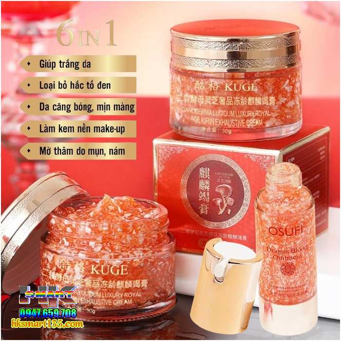 Kem Huyết Rồng Oushufei 33gr Trẻ Hóa Làn Da- Dưỡng Trắng Da Mờ Nám Giảm Thâm Ngăn Ngừa Lão Hóa