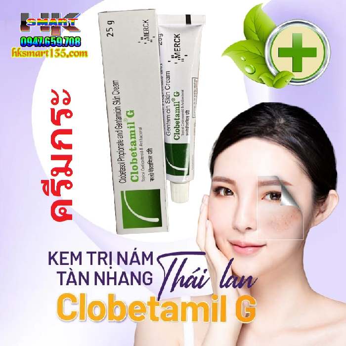 Kem trị nám tàn nhang Clobetamil G