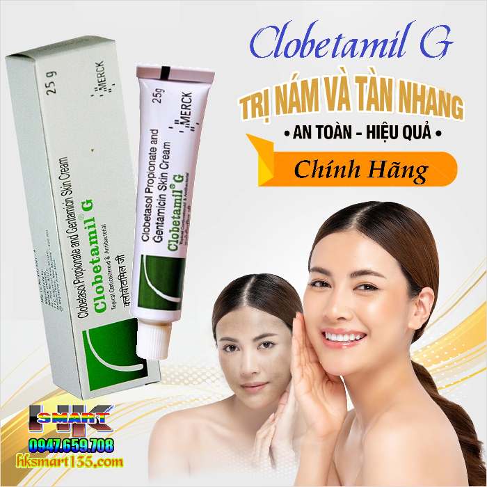 Kem trị nám tàn nhang Clobetamil G