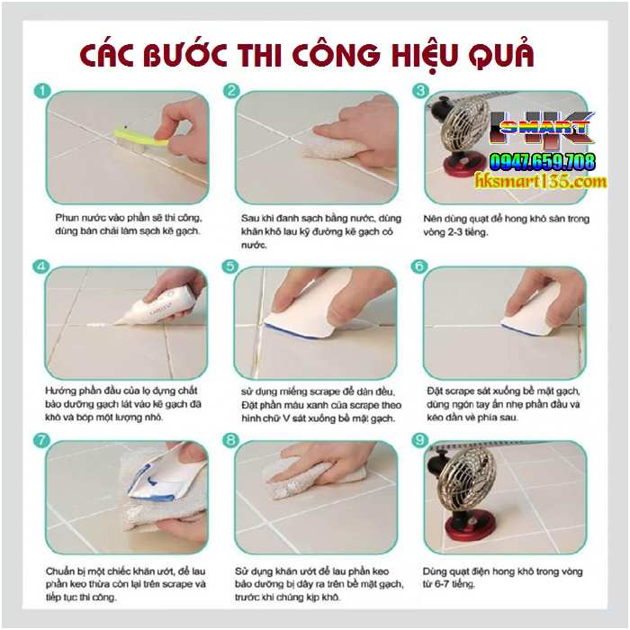 Keo Kẻ Mạch Gạch Chống Thấm Hàn Quốc