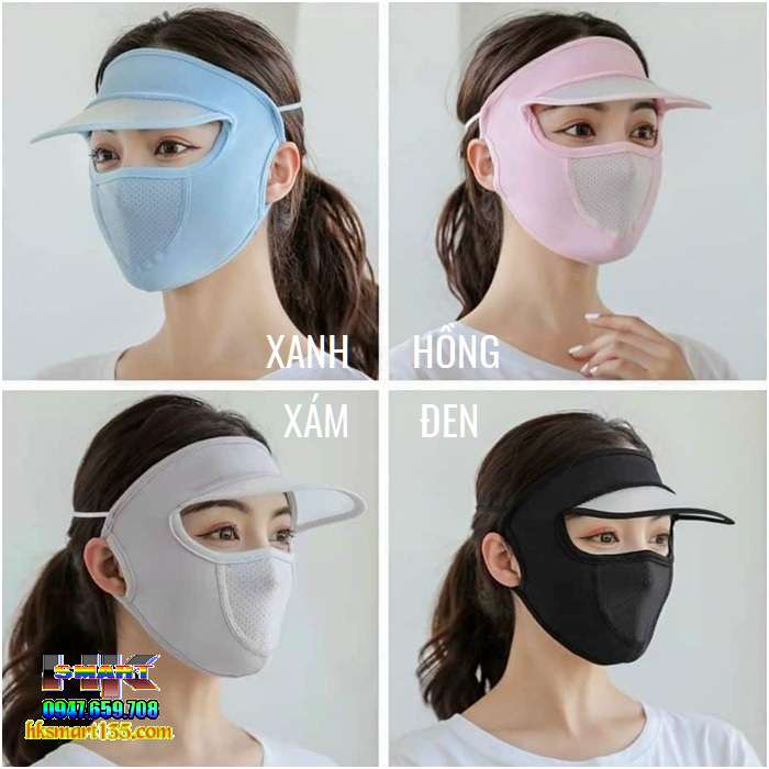 Khẩu trang Ninja chống nắng có lưỡi trai