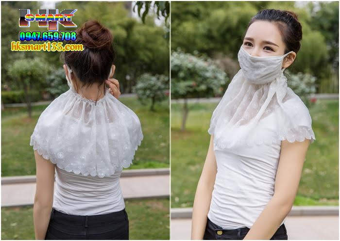 Khẩu trang công chúa trùm cổ chống nắng